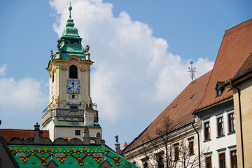 Fototapeta na wymiar City Hall in the Old Town of Bratislava, Slovakia