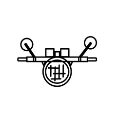  front of motorcycle drawn in black lines