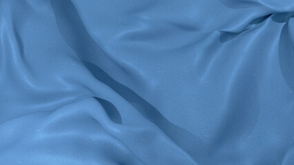 Obraz premium Abstract background of fabric with folds. Blue crumpled denim close-up. 3D render.
