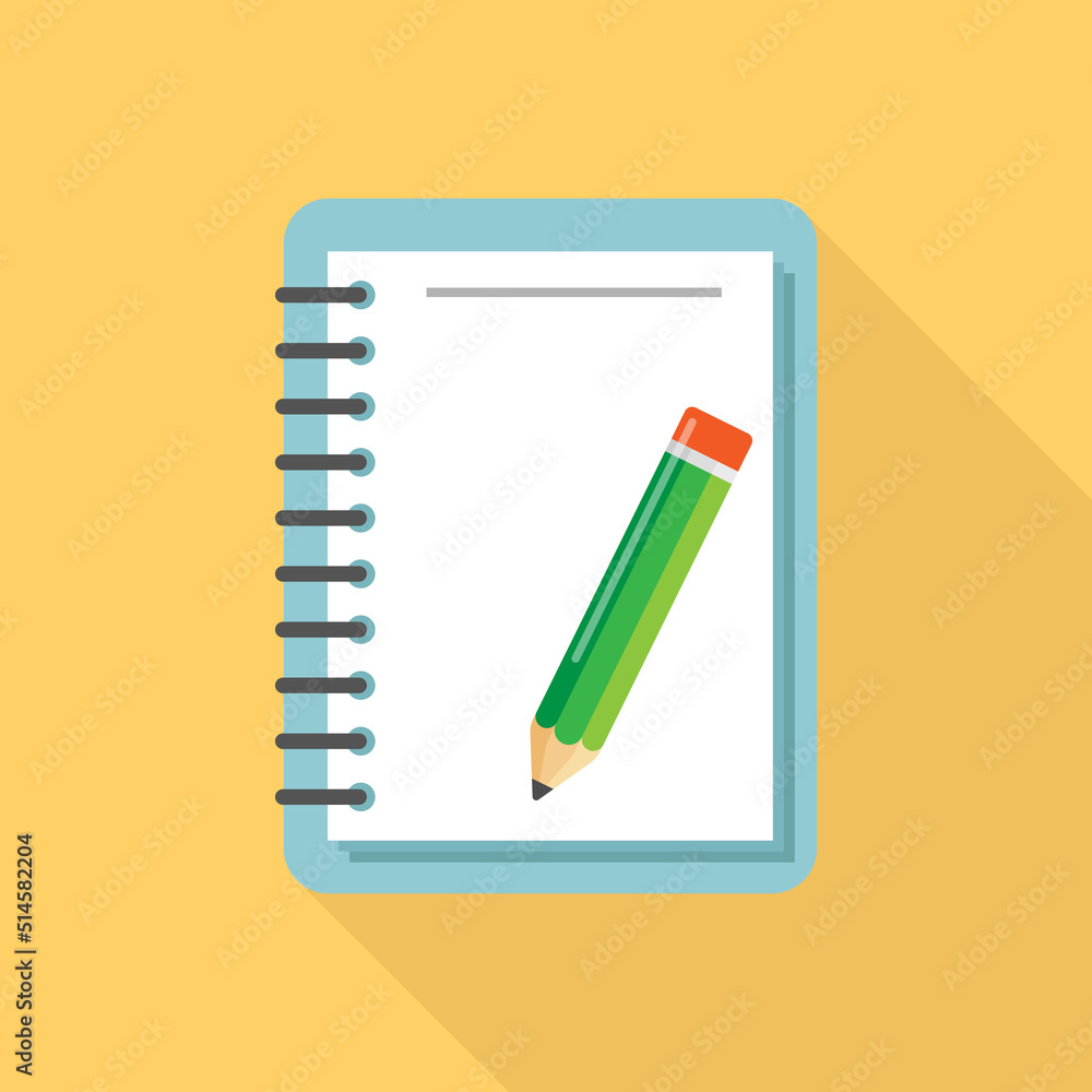 Poster diary icon in flat style. notebook vector illustration on isolated background. notepad sign business