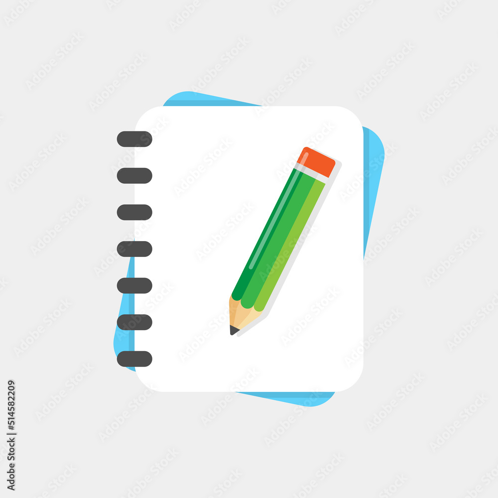 Poster diary icon in flat style. notebook vector illustration on isolated background. notepad sign business