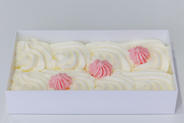 sweet decorated butter with sugar made with the cream of the milk