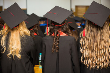 group of students in graduation gown