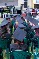 group of students in graduation gown