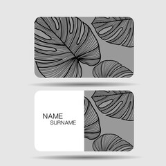 Modern business card template design. With inspiration from the abstract. On the gray background. Vector illustration EPS10.