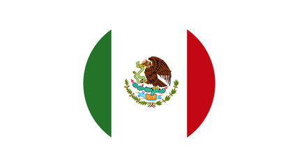 Mexico flag icon vector isolate print illustration