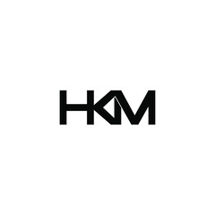 hkm letter original monogram logo design