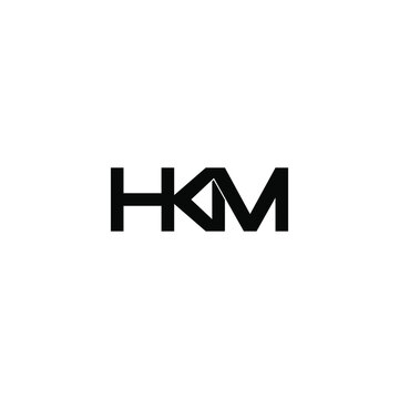 hkm letter original monogram logo design