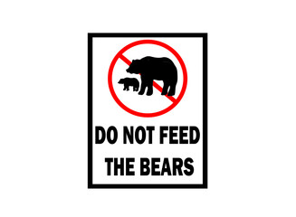 Naklejka na ściany i meble Do not feed wild animals warning sign