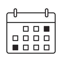 Calendar outline icon vector design symbol