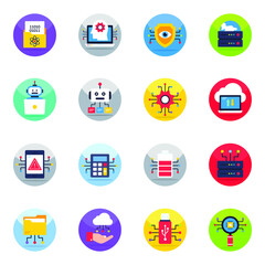 Pack of Smart Technology Flat Icons
