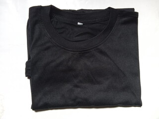 folded black t-shirt