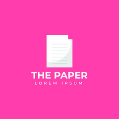 Paper docment logo design template