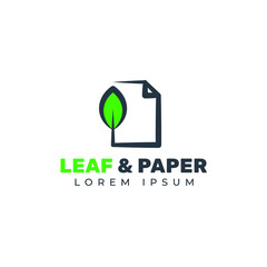 Eco paper logo design template