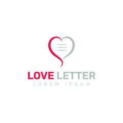 Love letter logo design template