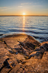 Sunrise over the lake Näsijärvi