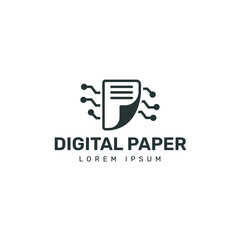 Digital paper logo design template