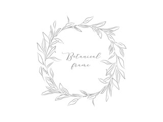 Floral Hand Drawn Vintage Wild Flowers Wreath. Set with Greenery, Herbs and Branches, Foliage, Rustic. Botanical Bouquet isolated on white background. Vector illustration 