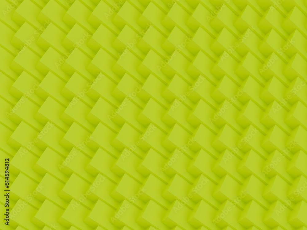 Poster abstract geometric background with light green 3d cubes. modern abstract 3d light green cube on ligh