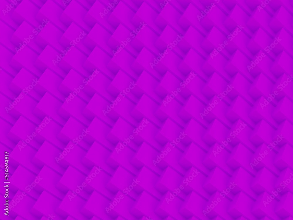 Poster abstract geometric background with violet 3d cubes. modern abstract 3d violet cube on violet backgro