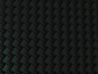 Abstract geometric background with black 3d cubes. Modern abstract 3d black cube on black background. 