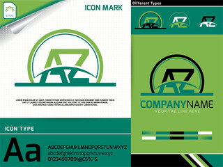 Fototapeta premium Letter az logo premium vector