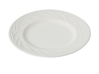 White plate decorative isolated on white background