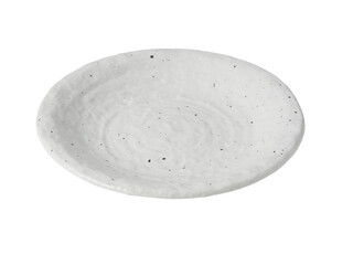White plate decorative dot line on white background