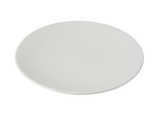 White plate on white background