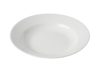 White plate on white background