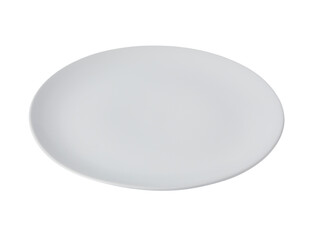 White plate on white background