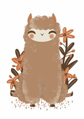 Animaux mignons - le lama © kanzilue
