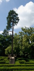 Labyrinth in tha castle park Loučeň