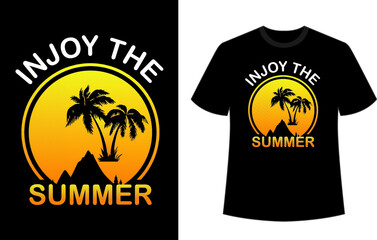 Injoy the summer t shirt design vector file.