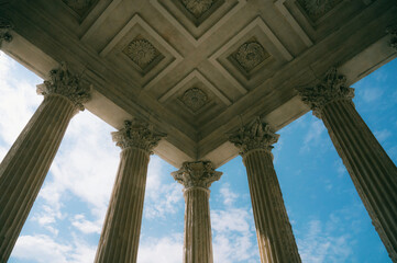 Fototapeta premium Nimes France, beautiful historic city