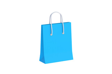 Paper shopping bag isolated on white background. Product discounts. Big sale. 3d render