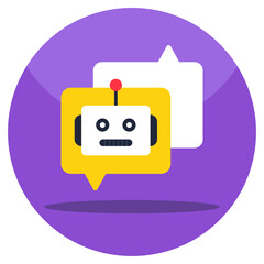 An icon design of talk bot