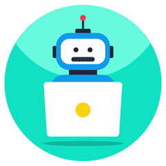 An icon design of talk bot