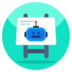 An icon design of chatbot