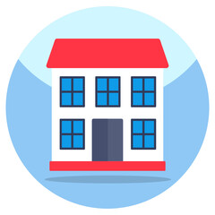 Perfect design icon of city architecture, commercial building