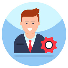 A unique design icon of employee management