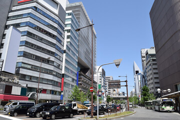 Cityscape of Namba, Osaka City, Japan