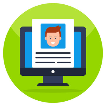 A perfect design icon of online cv