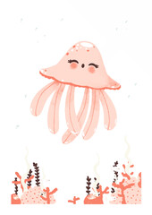 Animaux Mignons - la méduse