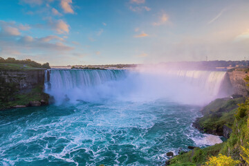 Niagara falls between Canada and United States of America