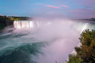 Niagara falls between Canada and United States of America