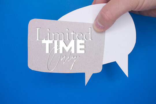 Speech bubble in front of colored background with Limited Time Only text. - Powered by Adobe