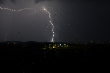 Bolt in Thunder during a storm in South East 
Poland
