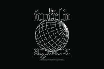 Abstract street wear typography style collection