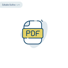 PDF document, Document icon, notepad, Writing, File icon, office application, FAQ document, Editable stroke
